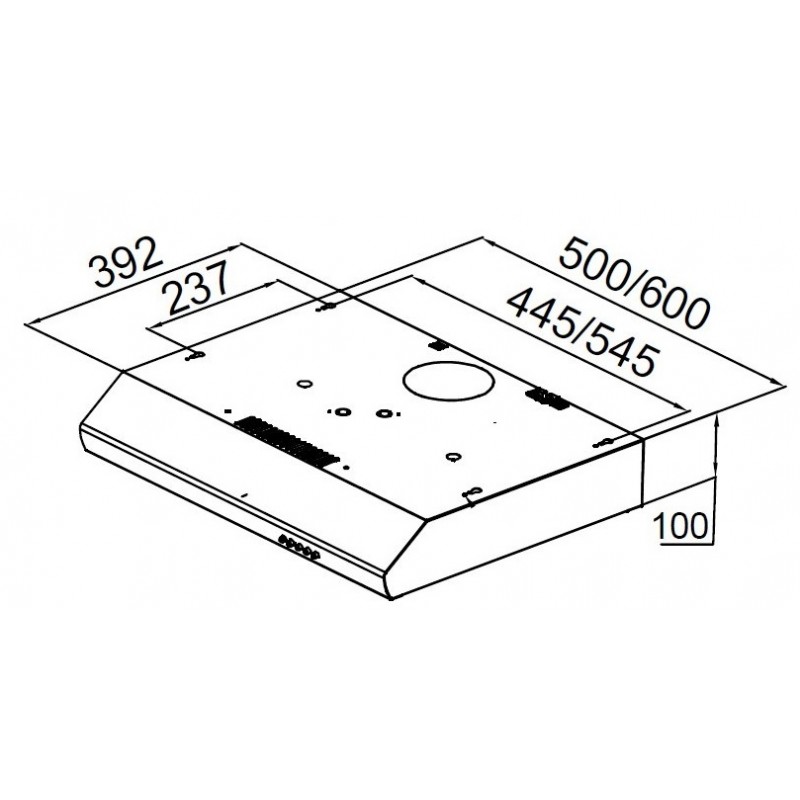 Витяжка Pyramida UX 60 WH (6626531)