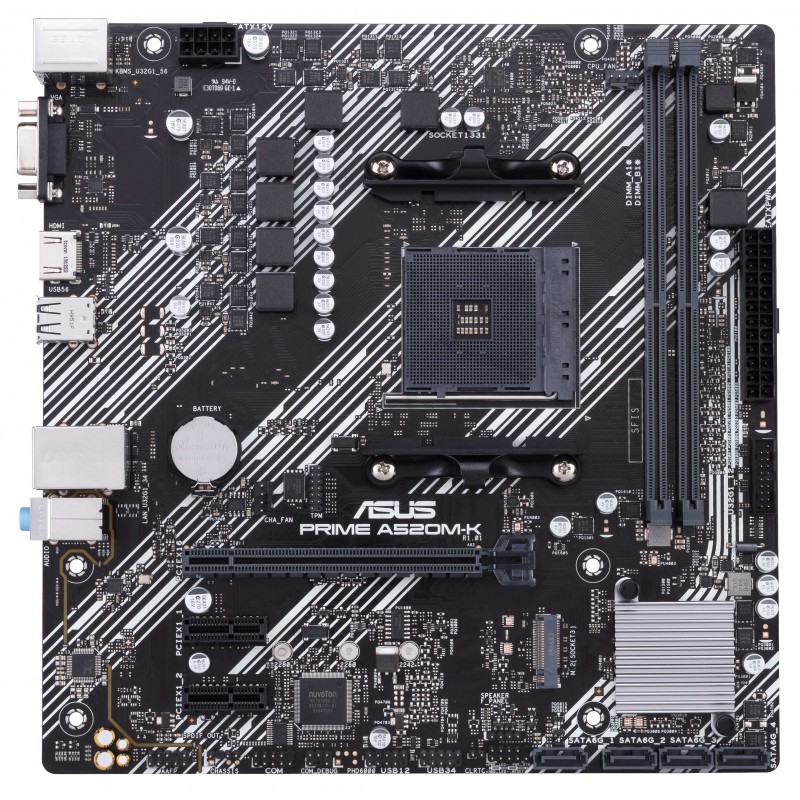 Материнська плата Asus Prime A520M-K (sAM4, AMD A520) mATX (6618096)