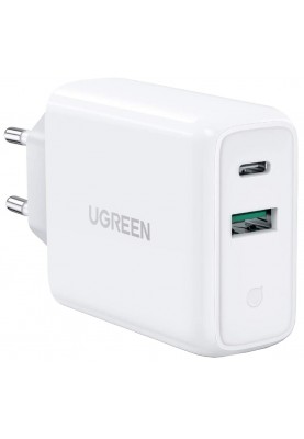 Мережевий зарядний пристрій Ugreen CD170 36W USB + Type-C Charger (White (6689269)