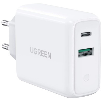 Мережевий зарядний пристрій Ugreen CD170 36W USB + Type-C Charger (White (6689269)