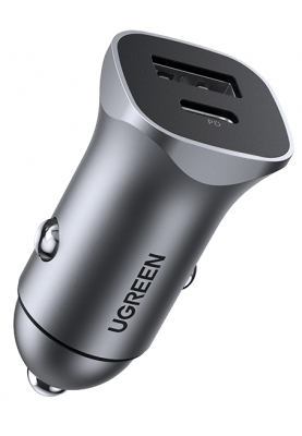 Автомобільний зарядний пристрій Ugreen CD130 20W USB + Type-C PD Car Charger (Gray) (6689302)