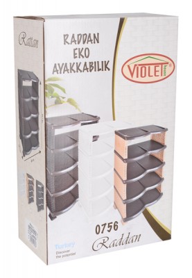 Етажерка для взуття Violet House Еко Black Ротанг (6700597)