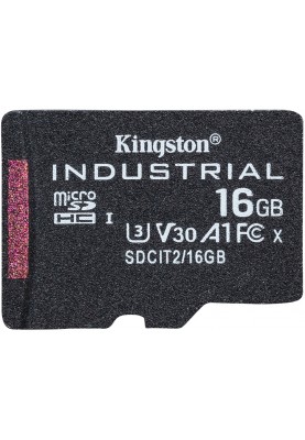 Карта пам'яті Kingston microSDHC 16GB Industrial pSLC C10 A1 (SDCIT2/16GBSP) (6732107)