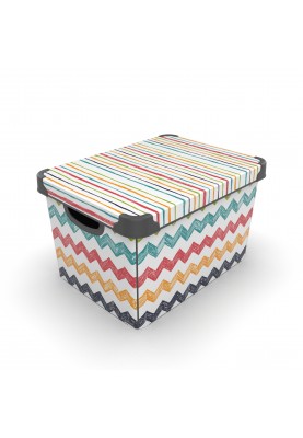 Контейнер Qutu Style Box Colored Zigzag, 20 л (6739266)