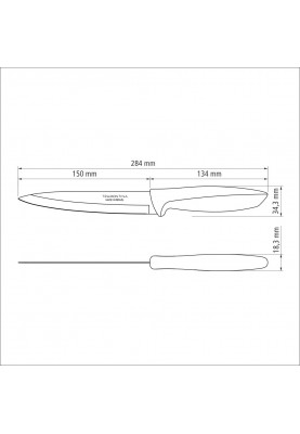 Набір ножів обробних Tramontina Plenus light grey, 152 мм - 12 шт. (6740816)