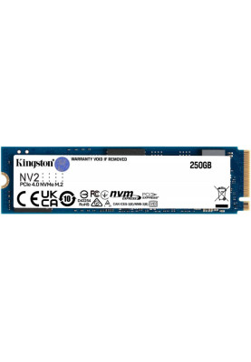 SSD накочувач Kingston M.2 250GB NV2 2280 PCIe 4.0 NVMe SSD (SNV2S/250G) (6822683)