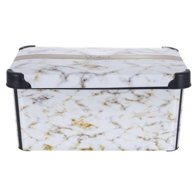 Контейнер Violet House 0648 Decor Marble White 20 л (6832640)