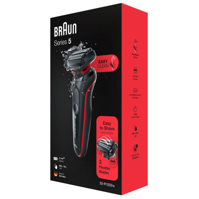 Електробритва Braun Series 5 51-R1000s Black/Red (6826901)