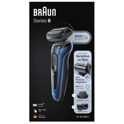 Електробритва Braun Series 6 61-B1500s Blue/Black (6826908)