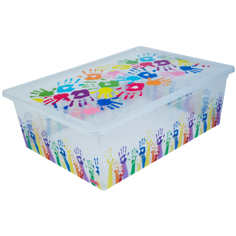 Контейнер Qutu Light Box Color Hands, 25л (6835542)