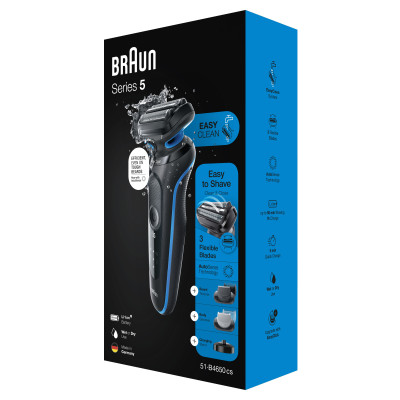 Електрична бритва Braun Series 5 51-B4650cs Black/Blue (6851753)