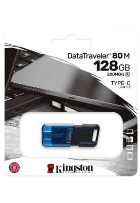Flash Drive Kingston DT80M 128GB 200MB/s USB-C 3.2 (6857582)