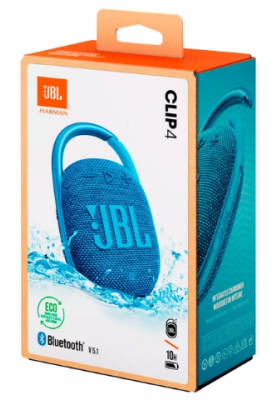 Портативна акустика JBL Clip 4 Eco Blue (JBLCLIP4ECOBLU) (6868074)