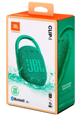 Портативна акустика JBL Clip 4 Eco Green (JBLCLIP4ECOGRN) (6868075)