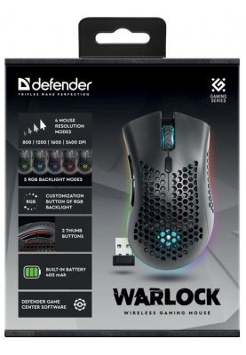 Миша Defender Warlock GM-709L RGB, Black (52709) (6857931)