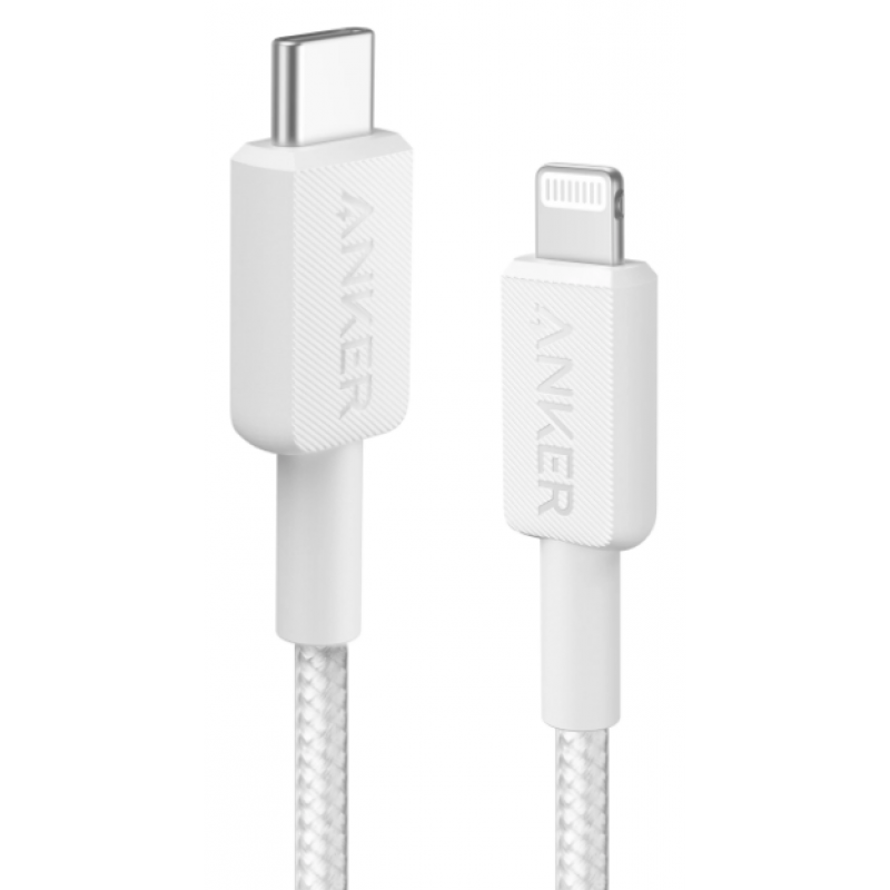 Кабель Anker 322 USB-C to Lightning - 1.8m Nylon White (6908154)