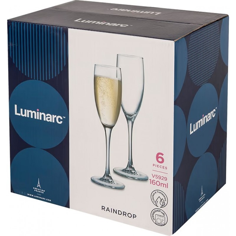 Набір келихів Luminarc Raindrop, 6х160 мл (V5929) (6887056)