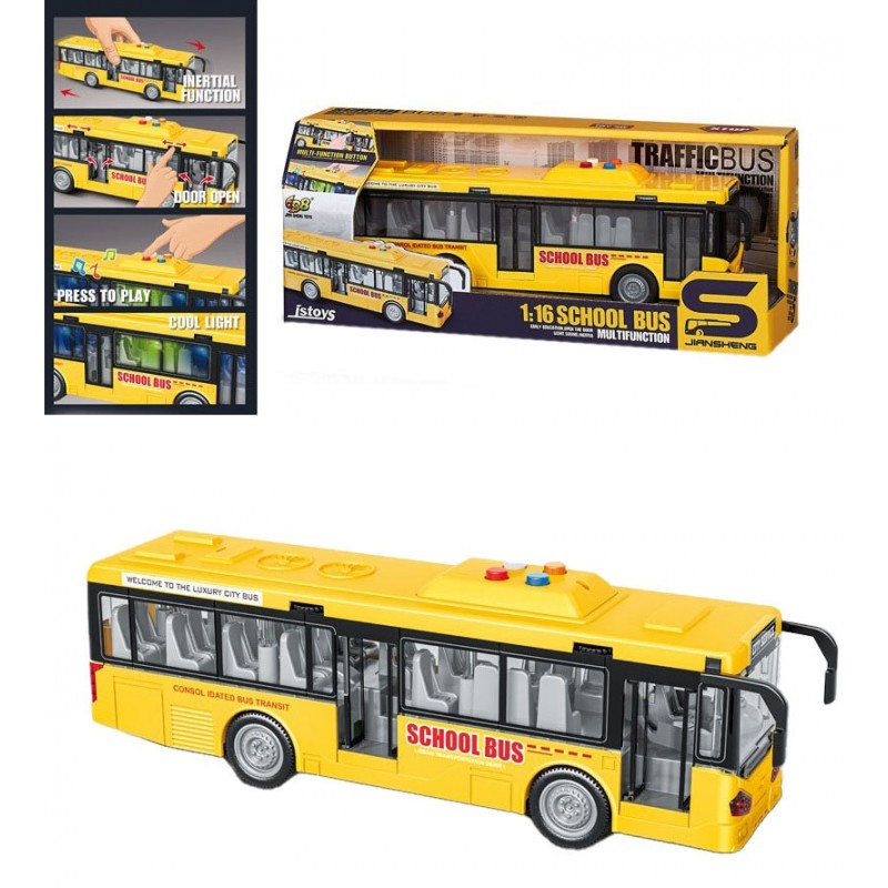 Іграшка DIY Toys Автобус шкільний інерційний (CJ-4007550) (6896094)