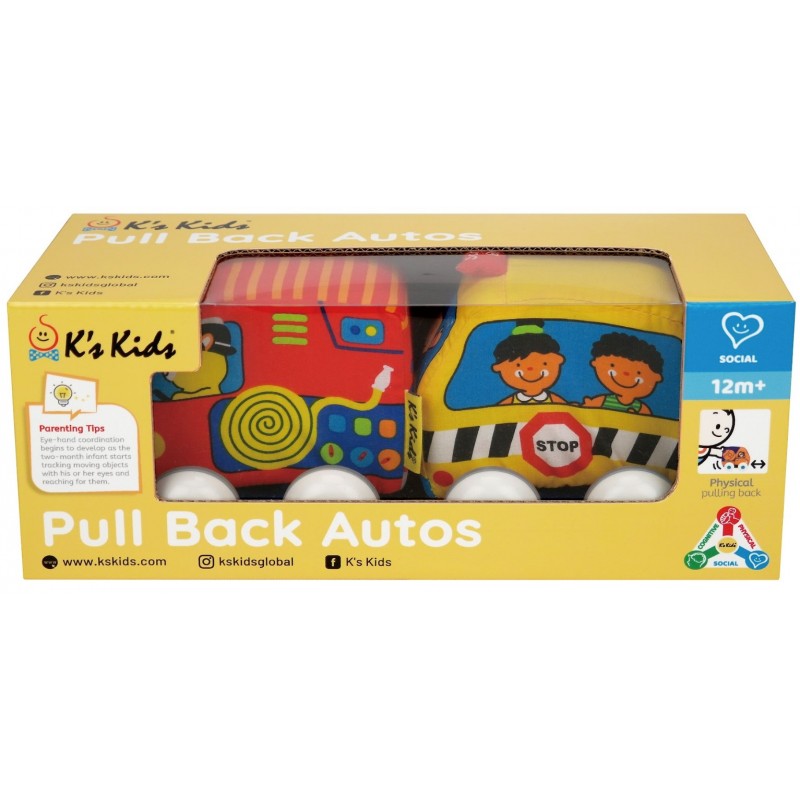 Іграшка Ks Kids Машинки Pull-back (шкільний автобус і пожежна машина) (6892322)