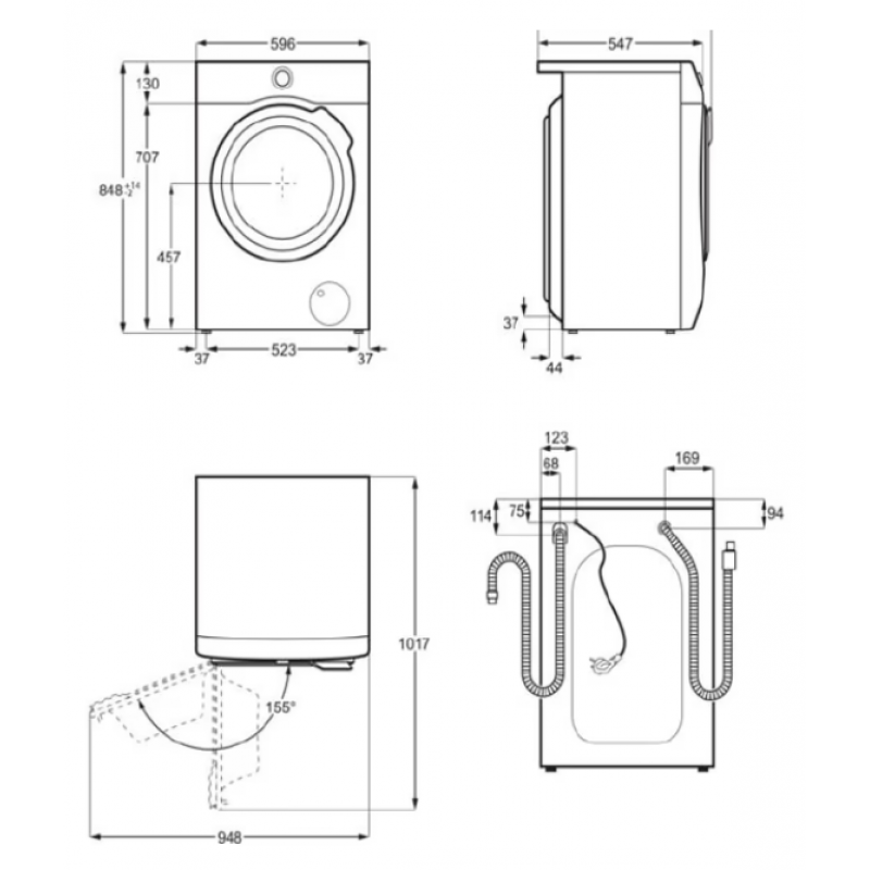 Прально-сушильна машина Electrolux EW7WO368SU (6862884)