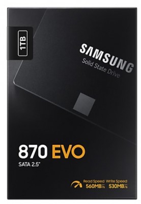 SSD накопичувач Samsung 1TB 870 EVO 2.5" SATA (MZ-77E1T0B/EU)  (6914258)