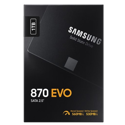 SSD накопичувач Samsung 1TB 870 EVO 2.5` SATA (MZ-77E1T0B/EU)  (6914258)