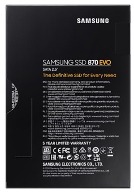 SSD накопичувач Samsung 1TB 870 EVO 2.5" SATA (MZ-77E1T0B/EU)  (6914258)