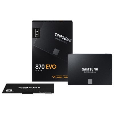 SSD накопичувач Samsung 1TB 870 EVO 2.5` SATA (MZ-77E1T0B/EU)  (6914258)