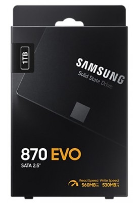 SSD накопичувач Samsung 1TB 870 EVO 2.5" SATA (MZ-77E1T0B/EU)  (6914258)