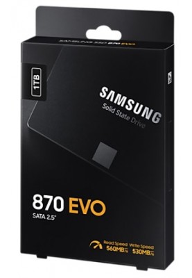 SSD накопичувач Samsung 1TB 870 EVO 2.5" SATA (MZ-77E1T0B/EU)  (6914258)