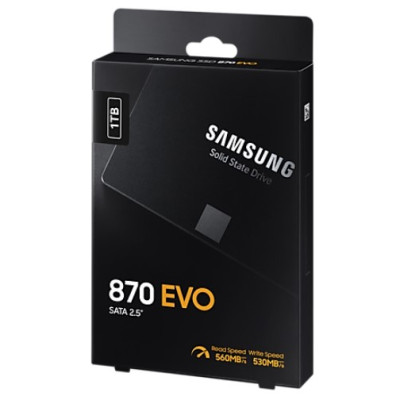 SSD накопичувач Samsung 1TB 870 EVO 2.5` SATA (MZ-77E1T0B/EU)  (6914258)
