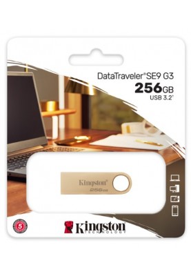 Flash Drive Kingston DT SE9 G3 256GB USB 3.2 Gold (DTSE9G3/256GB) (6962753)