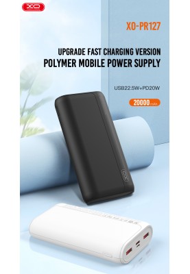 Портативний зарядний пристрій XO PR127 - 20000 mAh PD20W + QC22.5W (Black) (6974561)