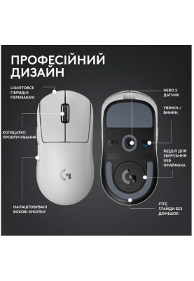 Миша Logitech G Pro X Superlight 2 Lightspeed White (910-006638) (6912725)