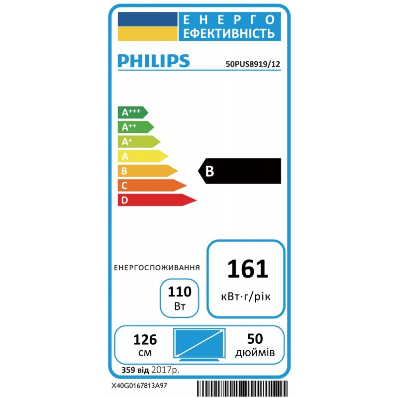 LED телевізор Philips 50PUS8919/12  (6989412)