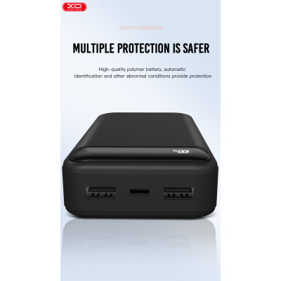 Портативний зарядний пристрій XO PR136 - 20000 mAh 10W with Display Black (6976060)