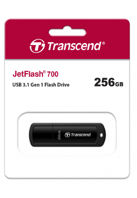Flash Drive Transcend JetFlash 700 256GB USB 3.1 Black (TS256GJF700) (6986640)