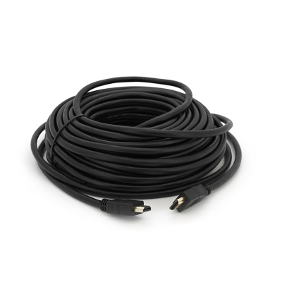 Кабель HDMI-HDMI HIGH SPEED 20m, v1.4, OD-7.5mm, круглий Black, коннектор Black, (Пакет) Q30