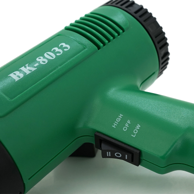 Фен BAKKU BK-8033 (пістолет) 1600Вт, зелений Box (252 * 233 * 80) 0,72 кг