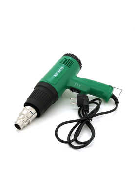 Фен BAKKU BK-8033 (пістолет) 1600Вт, зелений Box (252 * 233 * 80) 0,72 кг