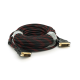 Кабель Merlion Dvi-Dvi 10m, 2 ферита, обплетення, Black, 24 / 24pin, (Пакет), Q50