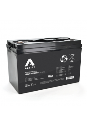 Акумулятор AZBIST Super AGM ASAGM-121000M8, Black Case, 12V 100.0Ah ( 329 x 172 x 215 ) Q1