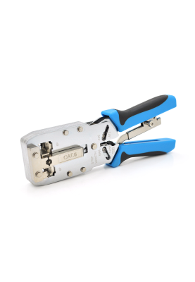 Инструмент Ritar HT-2810R с храповиком для обжимки RJ-45 (8P8C Cat-6) и RJ-12/11 (6P6C), 4P/6P/8P