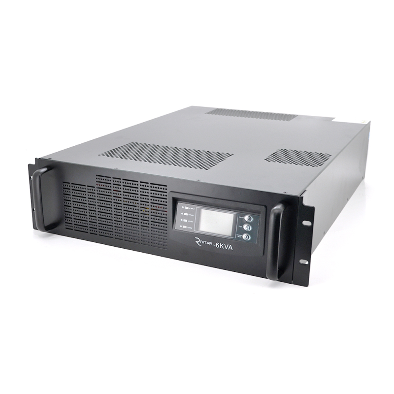 ДБЖ з правильною синусоїдою ONLINE Ritar RT-6KS-LCD,RACK 6000VA(5400Вт), 192В + батарейний блок 12V 7,5Ahх16 шт