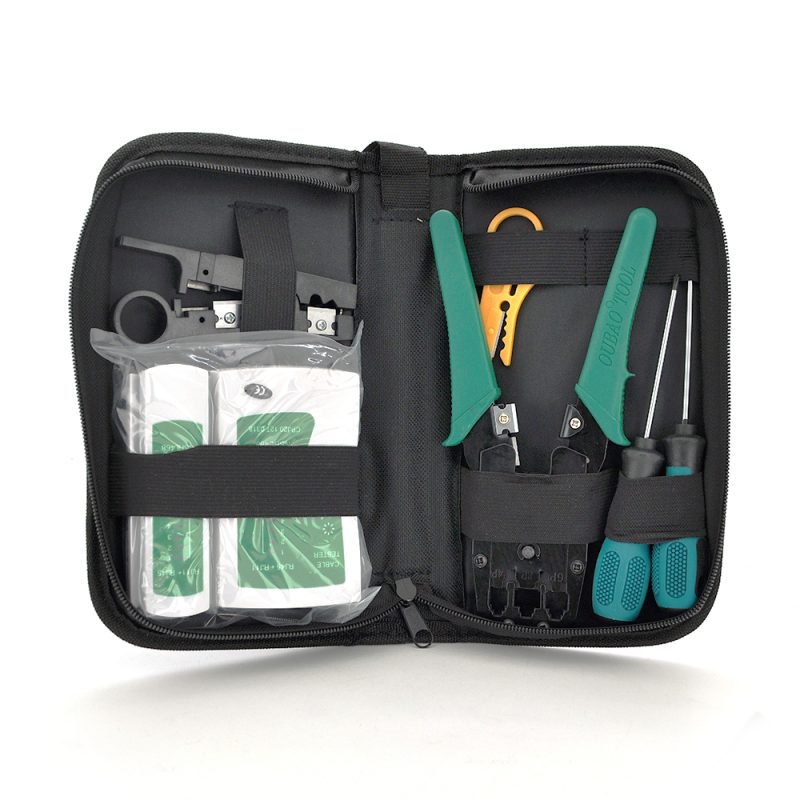 Набір монтажника 7 в 1 Merlion (B036), HT-315,  G501, тестер, викрутки, стріпер, сумка