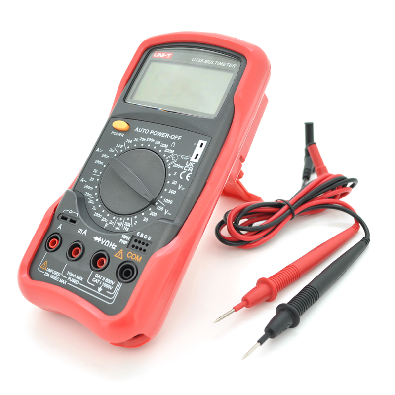 Мультиметр UNI-T UT55 Вимірювання: V, A, R, C, Hz, тест діодів, продзвонювання