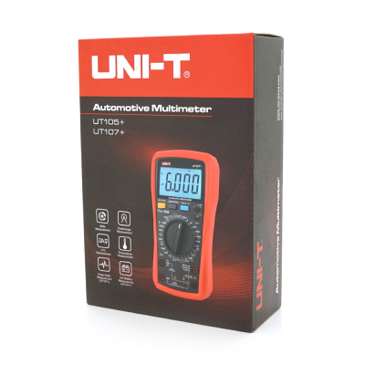 Мультиметр UNI-T UT107+: автомобільний True RMS. 1000V/10A, VFC, вимірювання V,A,Ω,C,Гц,температури, обороти двигуна. 183x88x56 мм. 348 г. Мультиметр UNI-T UT107+: автомобільний True RMS. 1000V/10A, VFC, вимірювання V,A,Ω,C,Гц,температури, обороти двигуна. 183x88x56 мм. 348 г.
