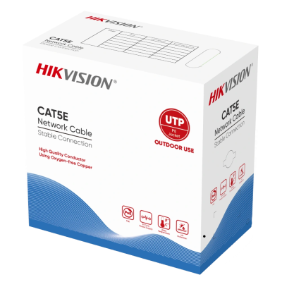 Кабель вита пара Hikvision (для зовнішньої прокладки) UTP CAT 5E DS-1LN5EO-UU / E
