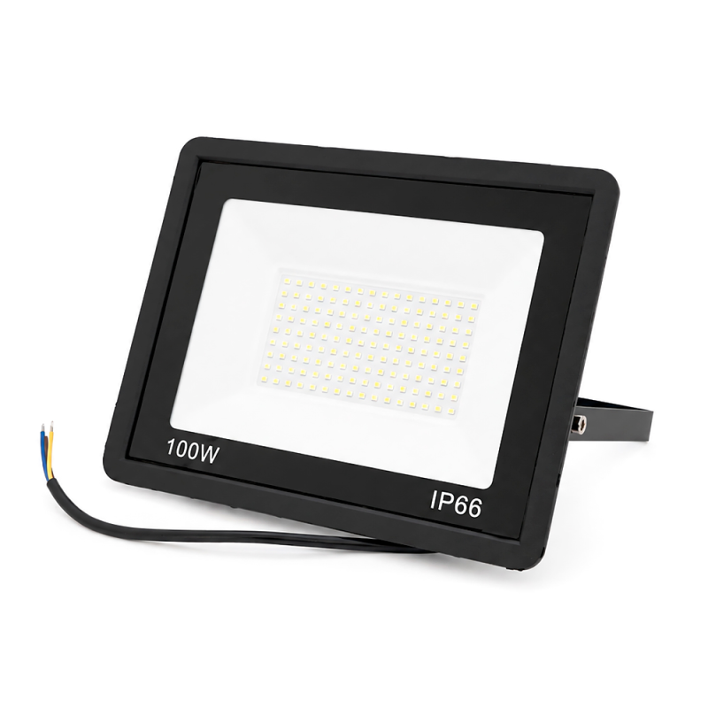 Прожектор SLIM LED RITAR RT-FLOOD100A, 100W, SMD2835, IP65, 8000Lm, 6500K (100%), Ra>70, 272*180*30mm, Black