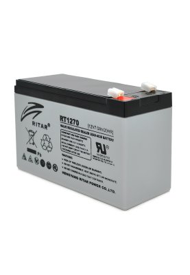 Акумуляторна батарея AGM RITAR RT1270, Gray Case, 12V 7.0Ah ( 151 х 65 х 94 (100) ) Q10